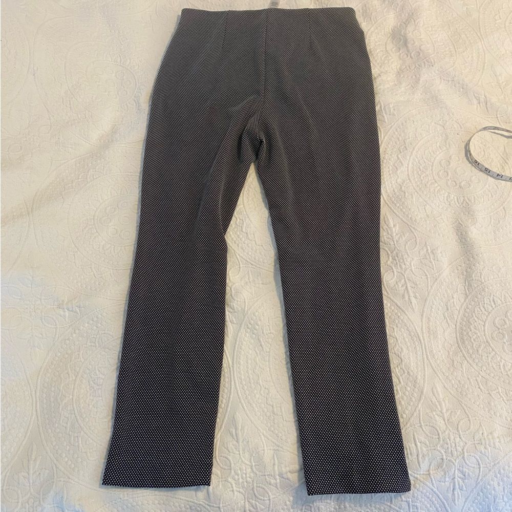 Chico’s size 1/Medium Mini Polka Dot Pencil Business Casual Ankle Trousers